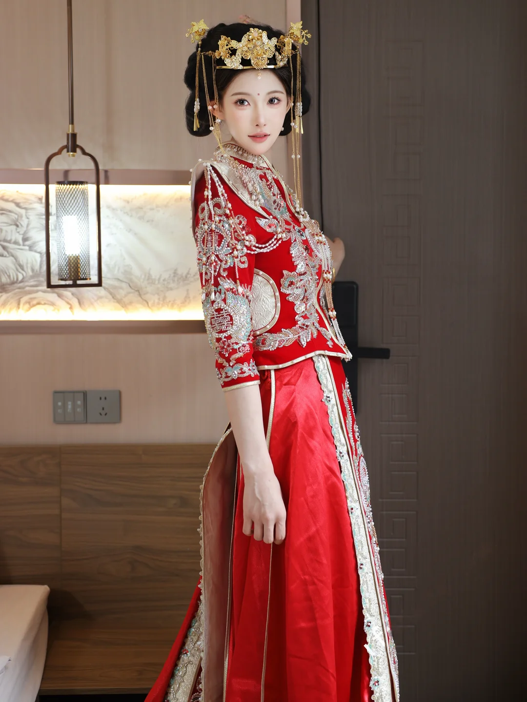 梨霜儿 - No.004 新娘红装 [113P-2.3GB] tg@simisebaisi 【丝足阁】010.webp